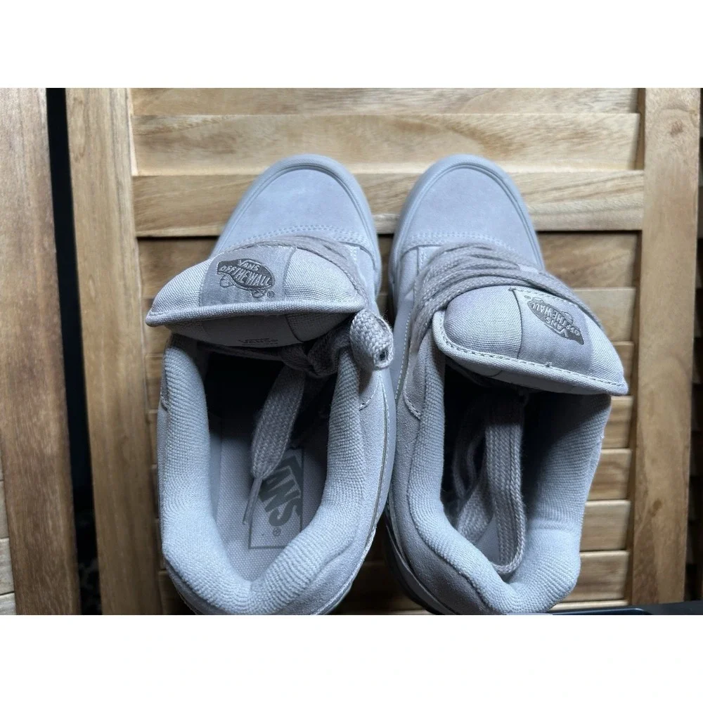 Vans Knu Skool Unisex Gray Low Top Lace Up Casual Sneakers Street Style - Picture 2 of 9